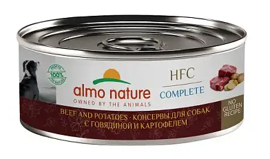 Almo Nature (HFC, Complete, Beef and Potatoes) Консервы для собак и щенков с говядиной и картофелем в бульоне