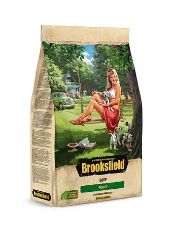 Купить brooksfield low grain puppy сухой корм для щенков с говядиной и рисом